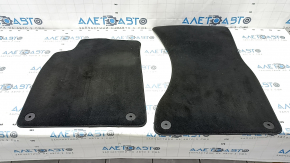 Set of floor mats for Audi A6 C7 12-18 black, cloth, for cleaning
