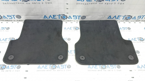 Set of floor mats for Audi A6 C7 12-18 black, cloth, for cleaning
