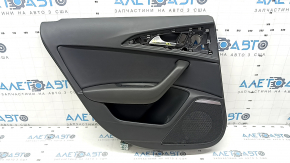 Door trim card rear left Audi A6 C7 12-18 leather black, BOSE