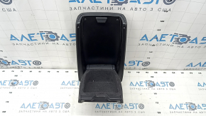 Armrest of the central console Audi A6 C7 12-18 leather black, crack in the fastening