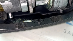 Armrest of the central console Audi A6 C7 12-18 leather black, crack in the fastening