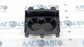 Cup holder center console Audi A6 C7 12-18 leather black with chrome