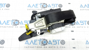 Driver's seat belt Audi A6 C7 12-18 black, shot, worn
