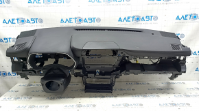 Torpedo front panel with AIRBAG Toyota Highlander 20-22 black without projection
