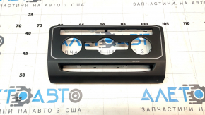 Front climate control panel trim VW Atlas 18-23 black with chrome, under auto