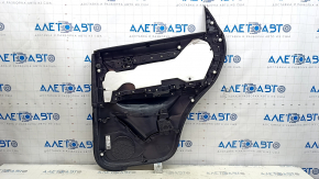 Door trim card rear left Mazda CX-5 17-23 with black leather insert, armrest leather black, molding gray, with handle