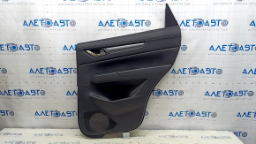 Door trim card rear right Mazda CX-5 17-23 with black insert leather, armrest leather black, molding gray, with handle, dented