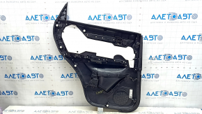 Door trim card rear right Mazda CX-5 17-23 with black insert leather, armrest leather black, molding gray, with handle, dented