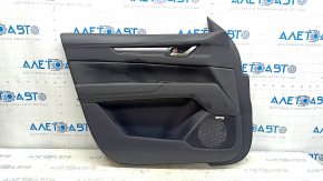 Door trim card front left Mazda CX-5 17-23 with black leather insert, armrest leather black, molding gray, with handle, BOSE