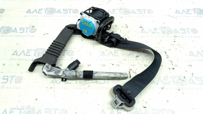 Passenger seat belt with tensioner Mazda CX-5 17-25 black with gray fastening