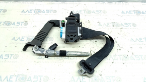 Passenger seat belt with tensioner Mazda CX-5 17-25 black with gray fastening