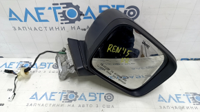 Right side mirror complete Jeep Renegade 15-23 BSM, 7+2 pins with temperature sensor, turn signal
