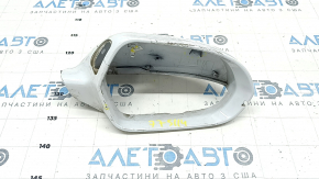 Right mirror cover Audi A6 C7 12-18 white, under BSM, broken fasteners, scratch