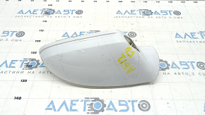 Right mirror cover Audi A6 C7 12-18 white, under BSM, broken fasteners, scratch