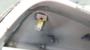 Right mirror cover Audi A6 C7 12-18 white, under BSM, broken fasteners, scratch