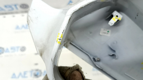 Right mirror cover Audi A6 C7 12-18 white, under BSM, broken fasteners, scratch