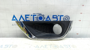 Bumper grille with overlay left Jeep Compass 17-21 chrome, scratch, sand