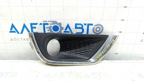Bumper grille with overlay right Jeep Compass 17-21 chrome, sand