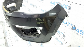 Bumper front bare upper part Jeep Compass 17-21 graphite, scratch, dent, non-factory holes