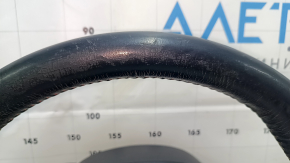 Naked steering wheel Jeep Renegade 15-22 leather, black, without cushion and buttons, red stitching, heated, worn, scratches