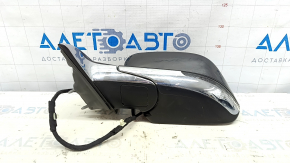 Left side mirror complete Jeep Compass 17-24 5+7 pins, BSM, turn signal, heated, graphite, with chrome molding