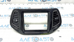 Air duct deflector dashboard central Jeep Compass 17-21 black gloss, for 8.4" inches