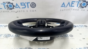 Naked steering wheel Jeep Renegade 15-22 leather, black, without cushion and buttons, red stitching, heated, worn, scratches