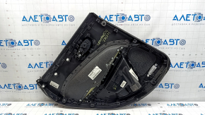 Door trim card rear right Jeep Compass 17-21 black with black insert leather, armrest black leather with brown stitching, dry-cleanable