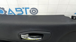 Door trim card front left Jeep Compass 17-21 black, black leather armrest, brown stitching