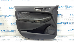 Door trim card front left Ford Edge 19-24 leather black with gray stitching, armrest leather black with gray stitching, Bang & Olufsen, ST, butt