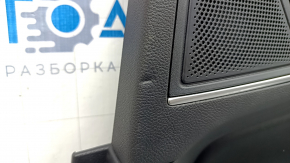 Door trim card rear right Ford Edge 19-24 leather black with gray stitching, armrest leather black with gray stitching, ST, dented