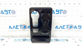 Center console trim with cup holder Ford Edge 19-24 black, for parking sensors, scratches