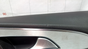 Door trim card front right Audi A6 C7 12-18 leather black, BOSE, break crepe