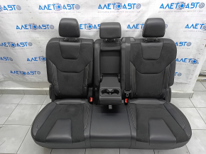 Rear seat 2nd row Ford Edge 19-24 combination black leather with gray stitching, ST