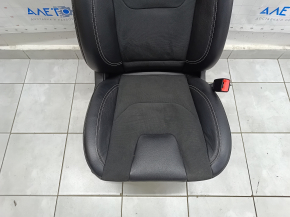 Ford Edge 19-24 passenger seat with airbag, electric, heated, ventilated, combined black leather with gray stitching, ST