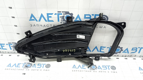 Front bumper grille right Ford Edge 19-24 under fog lights, black gloss with chrome molding, sand