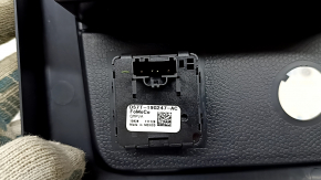 Rear center console trim Ford Edge 15-24 black, with air duct deflector, heating buttons and socket, for cigarette lighter, scratches