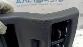 Rear center console trim Ford Edge 15-24 black, with air duct deflector, heating buttons and socket, for cigarette lighter, scratches