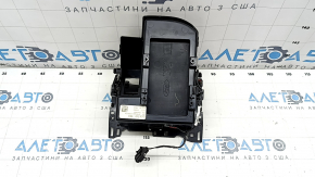 Box pocket center console Ford Edge 19-20 black, for wireless charging, with backlight, scratch