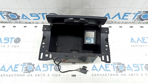 Box pocket center console Ford Edge 19-20 black, for wireless charging, with backlight, scratch