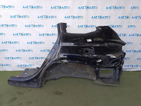Quarter wing rear left Toyota Highlander 20- under BSM, black, on the body, bumps