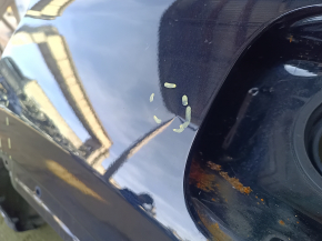 Quarter wing rear left Toyota Highlander 20- under BSM, black, on the body, bumps