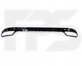 Rear bumper trim Ford Fusion mk5 13-18 for 2 pipes gloss