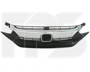 Radiator grille grill Honda Civic X FC 16-18 complete with central chrome