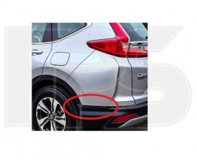 Rear bumper molding right Honda CRV 17-22 structure