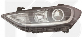 Headlight front left bare Hyundai Elantra AD 17-18 electric corrector, white reflector