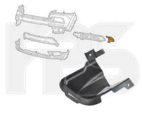 Front Bumper Air Duct Left Jeep Cherokee KL 14-18