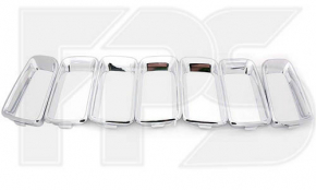 Chrome inserts in the radiator grille Jeep Compass 11-16 light, set of 7 pcs.