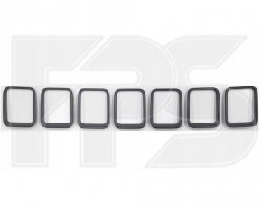 Jeep Grand Cherokee WK2 17 radiator grille inserts - set of 7 pcs, chrome