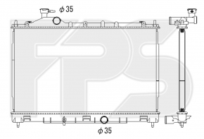 Radiator cooling water Mitsubishi Eclipse Cross 18- KOYORAD Japan